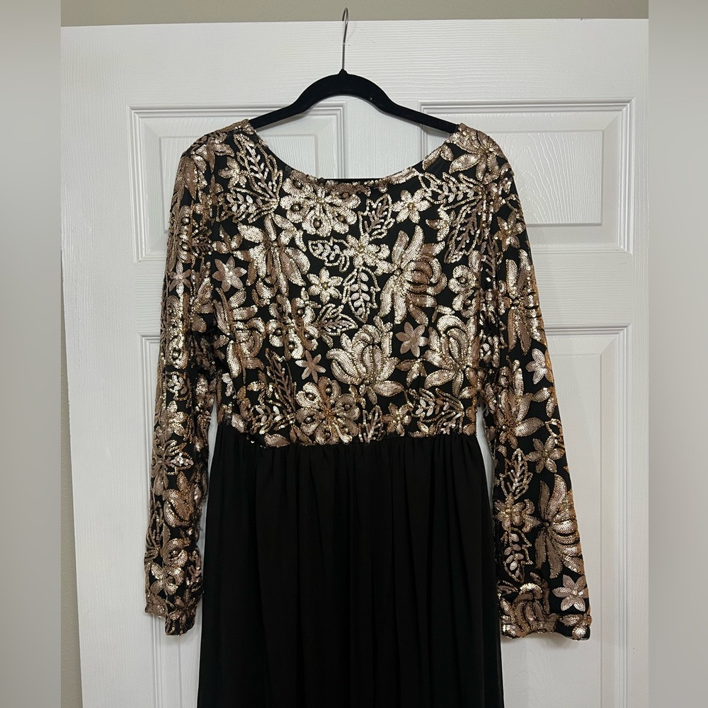Asos Formal Dress, gold detail, fits slightly small.